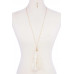 Metallic Stars Tulle Tassel Necklace - Designer Style - CC-52742