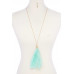 Metallic Stars Tulle Tassel Necklace - Designer Style - CC-52742