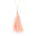 Metallic Stars Tulle Tassel Necklace - Designer Style - CC-52742