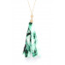 Tye Dye Fabric Tassel Necklace - Designer Style - CC-52744