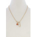 Oval Shape Crystal-studded Charm Necklace - CC-53557