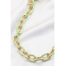 Color Alloy Oval Link Necklace - CC-56550