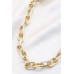 Color Alloy Oval Link Necklace - CC-56550