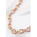 Color Alloy Oval Link Necklace - CC-56550