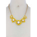 Floral Pearl Bead Necklace - Designer Style - CC-50622