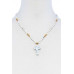 Chic Beaded And Cross Pendant Necklace - Designer Style - CC-51551
