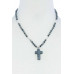 Chic Beaded And Cross Pendant Necklace - Designer Style - CC-51551