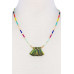 Contemporary Triple Tassel Beaded Necklace - CC-37866
