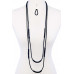 Double Layer Chic Long Necklace And Earring Set - Designer Style - CC-40048
