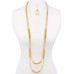 Double Layer Chic Long Necklace And Earring Set - Designer Style - CC-40048