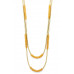 Double Layer Chic Long Necklace And Earring Set - Designer Style - CC-40048