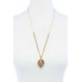 Designer Style Beaded And Stone Pendant Necklace - Designer Style - CC-51392