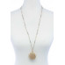 Stylish Sun Flower Pendant Beaded Necklace - Designer Style - CC-51553