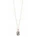 Alloy Linked Hexagon Leopard Pendant Long Necklace - CC-55468
