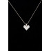 Block Pearl Heart Necklace - Designer Style - CC-WH2000947
