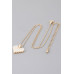 Block Pearl Heart Necklace - Designer Style - CC-WH2000947