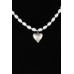 Shiny Heart Pearl Beaded Necklace - Designer Style - CC-WH2000950