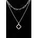 Double Open Clover Linked Necklace - CC-WH2001536