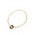 Acetate Ring Oval Link Toggle Clasp Necklace - Designer Style - CC-53112
