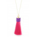 Tassel Pendant Necklace - Designer Style - CC-37230