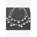Double Pearled Clover Linked Necklace - CC-WH2001421