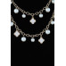 Double Pearled Clover Linked Necklace - CC-WH2001421