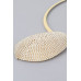 Crystal-studded Plate Choker Necklace - CC-WH2001471