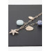 Multi Sea Charm Linked Necklace - CC-WH2000876