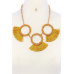Style chunky stylish necklace and earring set  - Designer Style - CC-36587