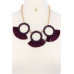 Style chunky stylish necklace and earring set  - Designer Style - CC-36587