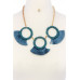 Style chunky stylish necklace and earring set  - Designer Style - CC-36587