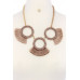 Style chunky stylish necklace and earring set  - Designer Style - CC-36587