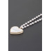 Pearled Marble Heart Necklace - Designer Style - CC-WH2001221