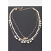 Triple Ring Beaded Necklace - Designer Style - CC-WH2001319