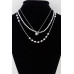 Triple Ring Beaded Necklace - Designer Style - CC-WH2001319