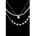 Triple Ring Beaded Necklace - Designer Style - CC-WH2001319