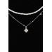 Double Jeweled Clover Necklace - Designer Style - CC-WH2000720