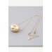 Grooved Pendant Necklace - Designer Style - CC-WH2001181
