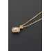 Bejeweled Cubic Zirconia Clover Necklace - Designer Style - CC-WH2001463