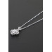 Bejeweled Cubic Zirconia Clover Necklace - Designer Style - CC-WH2001463