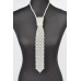 Faux Pearl Polyester Necktie Necklace - Designer Style - CC-WH2001086