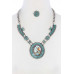Multi Color Indigenous Pendant Necklace - Designer Style - CC-40234
