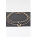Multilayer Lin Linked Ring Necklace - CC-WH2001193