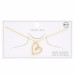 Abstract Heart Crystal-studded Gold Dipped Necklace - CC-58707