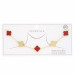 Clover Charm Station Gold Dipped Necklace - Designer Style - CC-58706