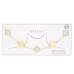 Clover Charm Station Gold Dipped Necklace - Designer Style - CC-58706