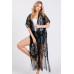 Stylish Lace Fringe Cover Up Kimono - Designer Style - CC-WH2001834