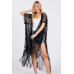 Stylish Lace Fringe Cover Up Kimono - Designer Style - CC-WH2001834
