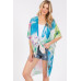 Watercolor Flower Print Kimono - Designer Style - CC-WH2001853