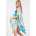 Watercolor Flower Print Kimono - Designer Style - CC-WH2001853
